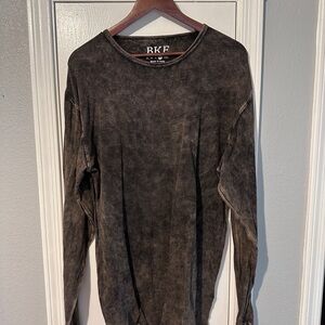 BKE Distressed Black Long Sleeve Tee